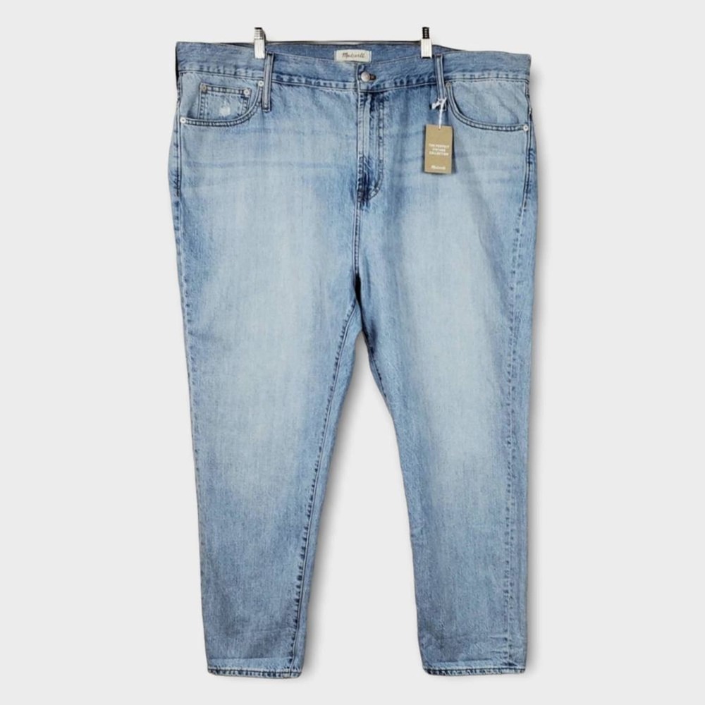 Madewell Jeans Skinny Light Wash High Rise Distressed Size 37 W